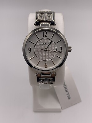 Women s Liz Claiborne Watch LC1070 White And Silver Quartz Movement With Tags