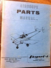 Original Skyport Aircoupe Ercoupe Parts Manual