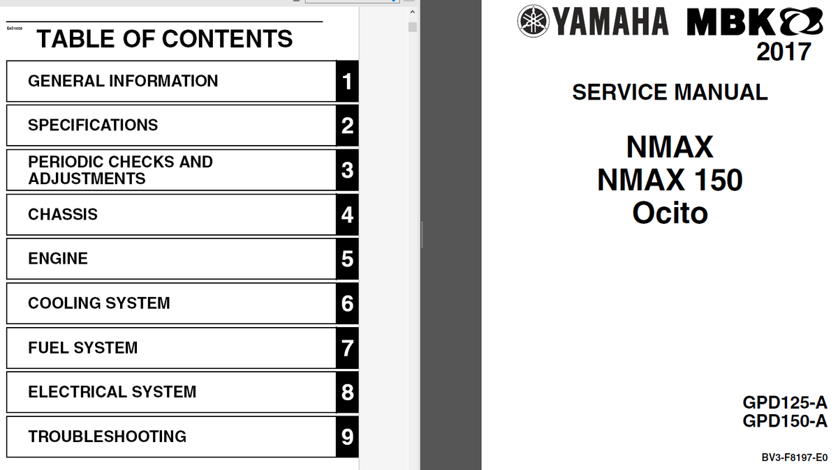 YAMAHA NMAX125 サービスマニュアル partsonline_11856