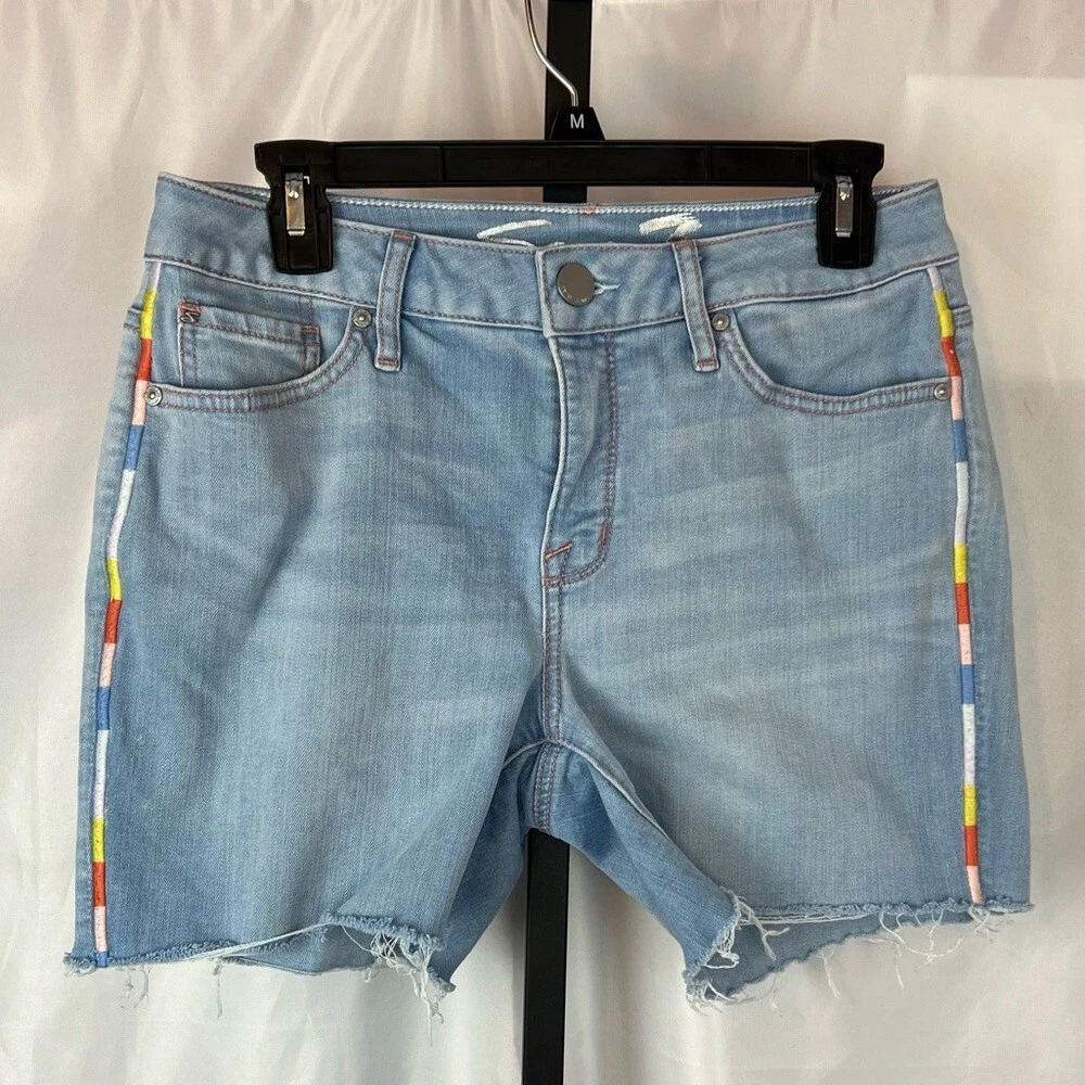 Seven7 Raw Hem Weekend Denim Shorts size 6 eBay