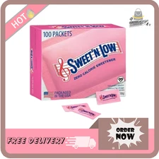 Sweet'N Low Zero Calorie Sweetener Packets, Kosher And Gluten Free,100 Ct pack 1