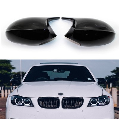 2x Schwarz Spiegelkappen Außenspiegel für BMW E81 E87 E88 E82 E90 E91 Pre-LCI