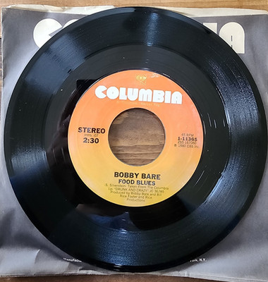 BOBBY BARE: Food Blues/Used Cars COLUMBIA 7'' Single 45 RPM
