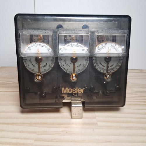 Untested Mosler Triple Dial Bank Vault Time Lock - Needs a Good Cleaning