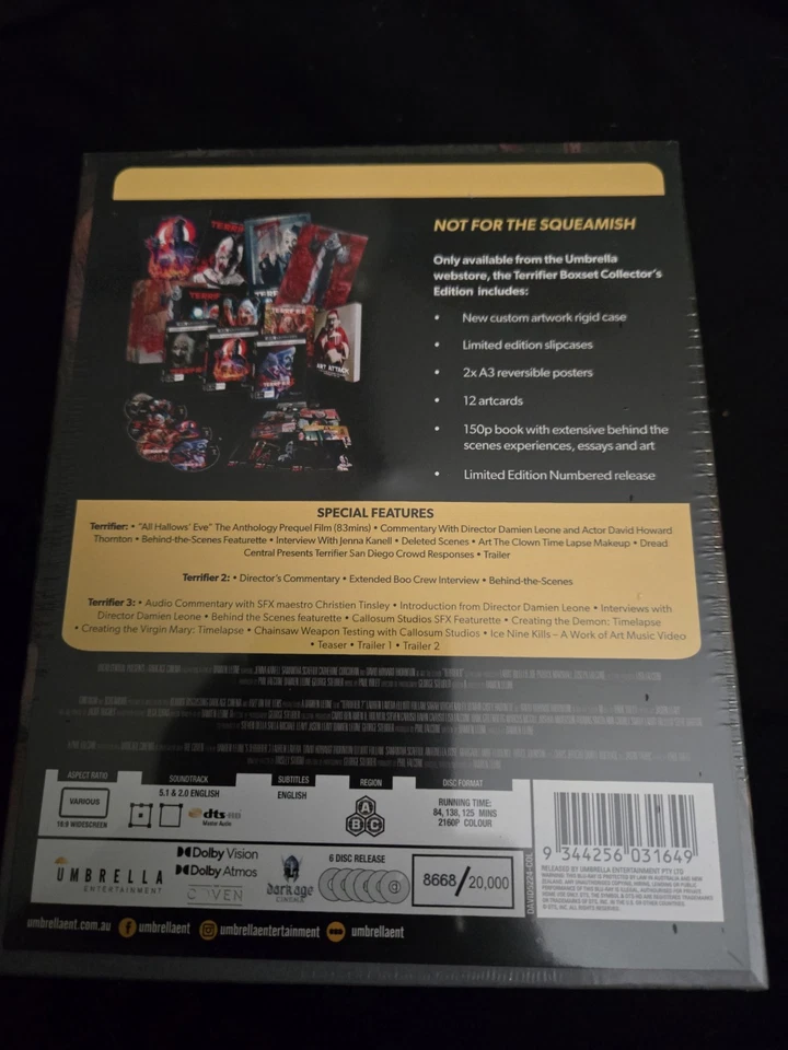 TERRIFIER Art Attack Collection Umbrella Limited Edition4K UHD & BD 8668/20,000☠ - Image 2 of 4