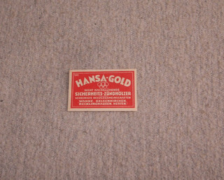 1 altes deutsches Zündholzetikett Hansa Gold Wanne Recklinghausen Herten