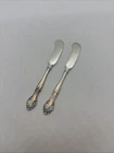 ENGLISH GADROON-GORHAM STERLING FLAT HANDLE BUTTER SPREADERS Set Of 2, 56 grams