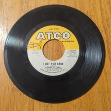 Sonny & Cher I Got You Babe/It's Gonna Rain by Atco Records 7" Vinyl 45rpm