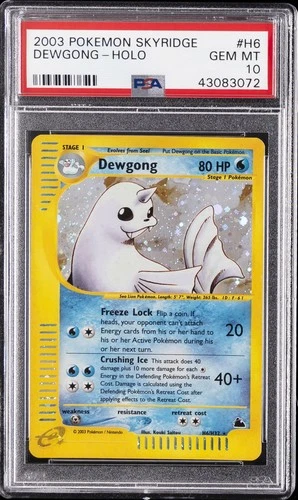 2003 POKEMON SKYRIDGE #H6 DEWGONG-HOLO PSA 10