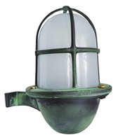 Wandlampe AußEn E27 Messing Massiv Glas IP64 18 Cm Hoch Maritim Leuchte Wand