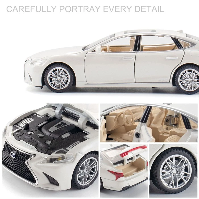 1:32 Lexus LS500h Alloy Collection Sound&Light Diecast Kids Model Toy Car Gifts - Image 3 of 4