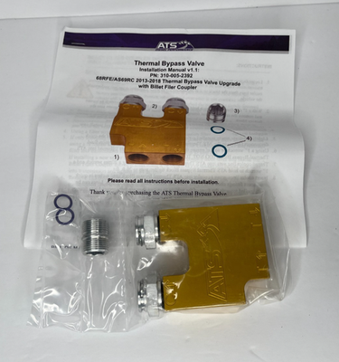 #ad ATS Thermal Bypass Valve w Billet Coupler For 2019 6.7L Cummins 68RFE 69ASRC $80.00