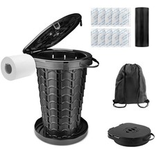 Portable Adjustable Height Toilet for Camping, Travel, Hiking, Beach - XL Potty