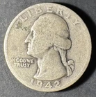 1942-S Silver Washington Quarter (Circulated) - (#2040) Very Fine Condition