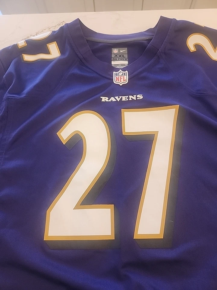 Camiseta Nike Baltimore Ravens NFL #27 Dobbins XXL púrpura  Foto 2 de 4