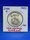 1948-d Franklin Silver Half Dollar