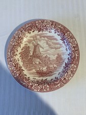 Royal Tudor Ware Ironstone Plate – Windmill Scene 17th Century England – Vintage