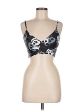 Romwe Women Black Sports Bra M