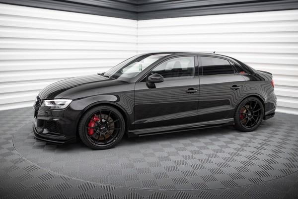 Seitenschweller Ansatz (Paar) V.1 + Flaps Passend FüR Audi RS3 Limousine 8V FL S-image