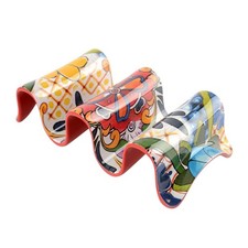 Multi Taco Holder Stand, Red Talavera