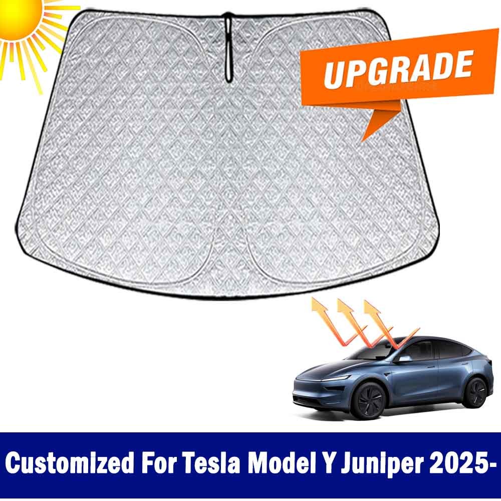 New Thicken Upgrade Windshield Sun Shade For Tesla Model Y Juniper 2025- Visor