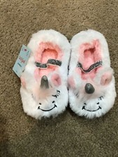 New Toddler Girls Unicorn Slippers Size S M L Cat  Jack White Pink Glittery