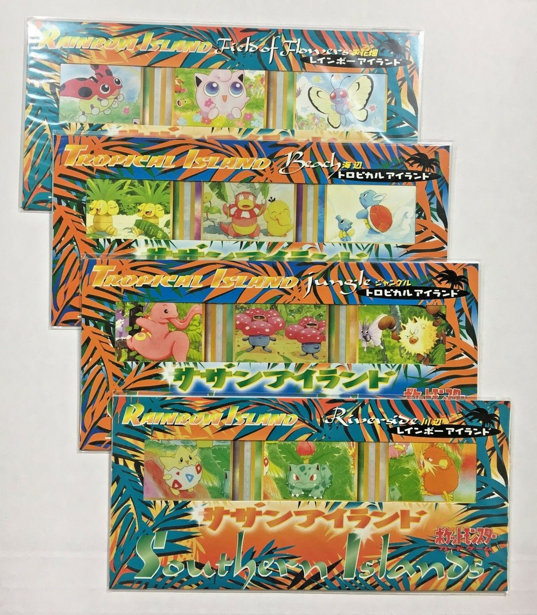 Pokémon Southern Islands 4 mint sealed sets 12 cards total 3 Holo