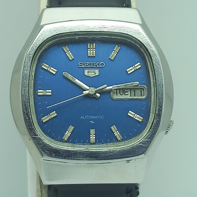 Seiko 5 Automatic 7009-5180 Blue Dial Vintage Men's Watch | eBay