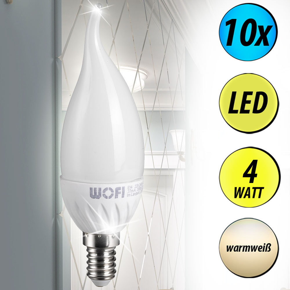 10x LED 4 W lampadina e14 candela luci 320 320 320 lumen EEK A + energia SPAR LAMPADE cf027d 10x LED 4 W lampadina e14 candela luci 320 320 320 lumen EEK A + energia SPAR LAMPADE cf027d