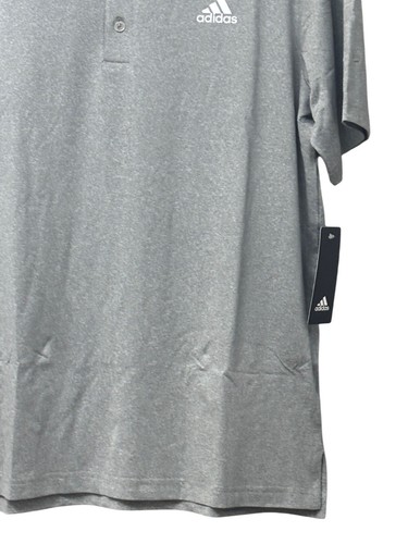 Polo de golf gris Adidas para hombre, gris jaspeado, talla M - Imagen 10 de 12