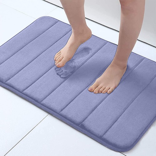 1/2 Piece Bath Mat Set Memory Foam Pedestal Non Slip Bathroom Soft Toilet Mats - Picture 44 of 67