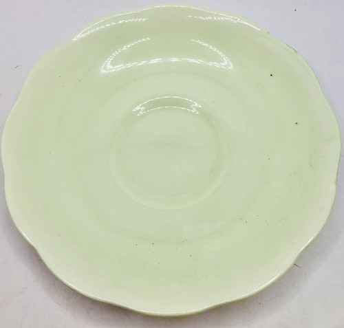 Vintage Royal Albert “Pastella” Green Pink Trim Cup & Saucer Solid Color Teacup - Picture 6 of 8