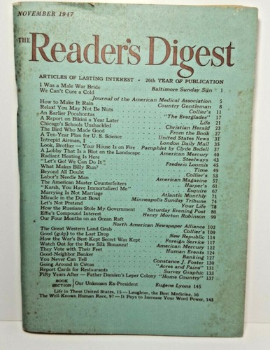 Vintage Readers Digest Lot 2 July & November 1947 Capone Manhattan Project - Picture 5 of 6