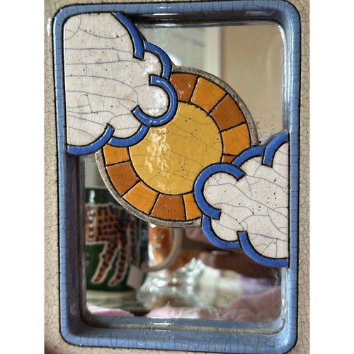 Studio Art Trinity Pottery Wall Mirror Artist Signed Vintage Heavy Clay - Picture 5 of 17
