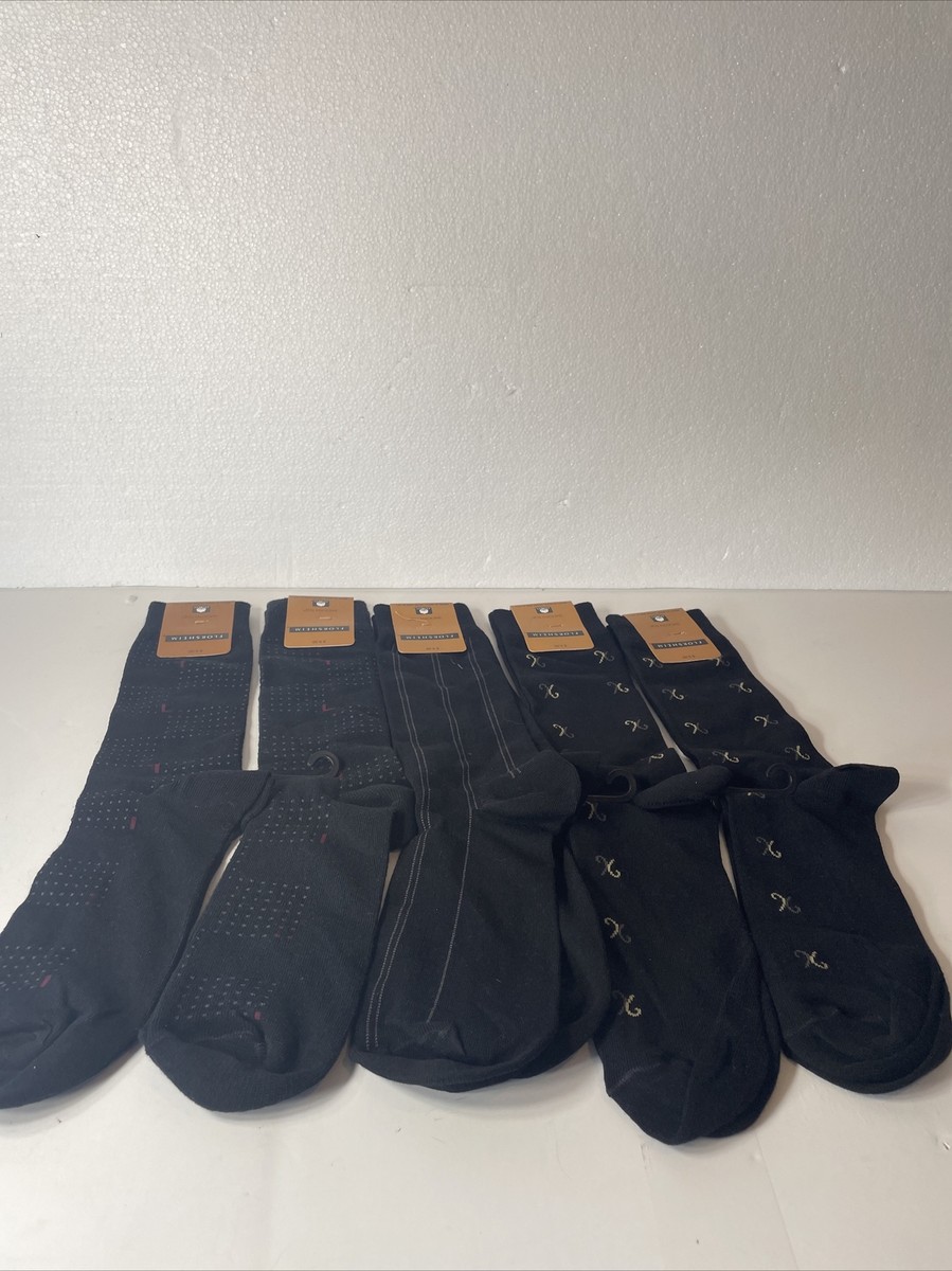 best men's black dress socks Mini Hearts Patterned Organic Cotton Men Black Dress Socks