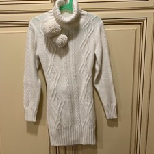 RARE DOLCE GABBANA JUNIOR GIRLS LONG SWEATER WHITE Sz 10-14