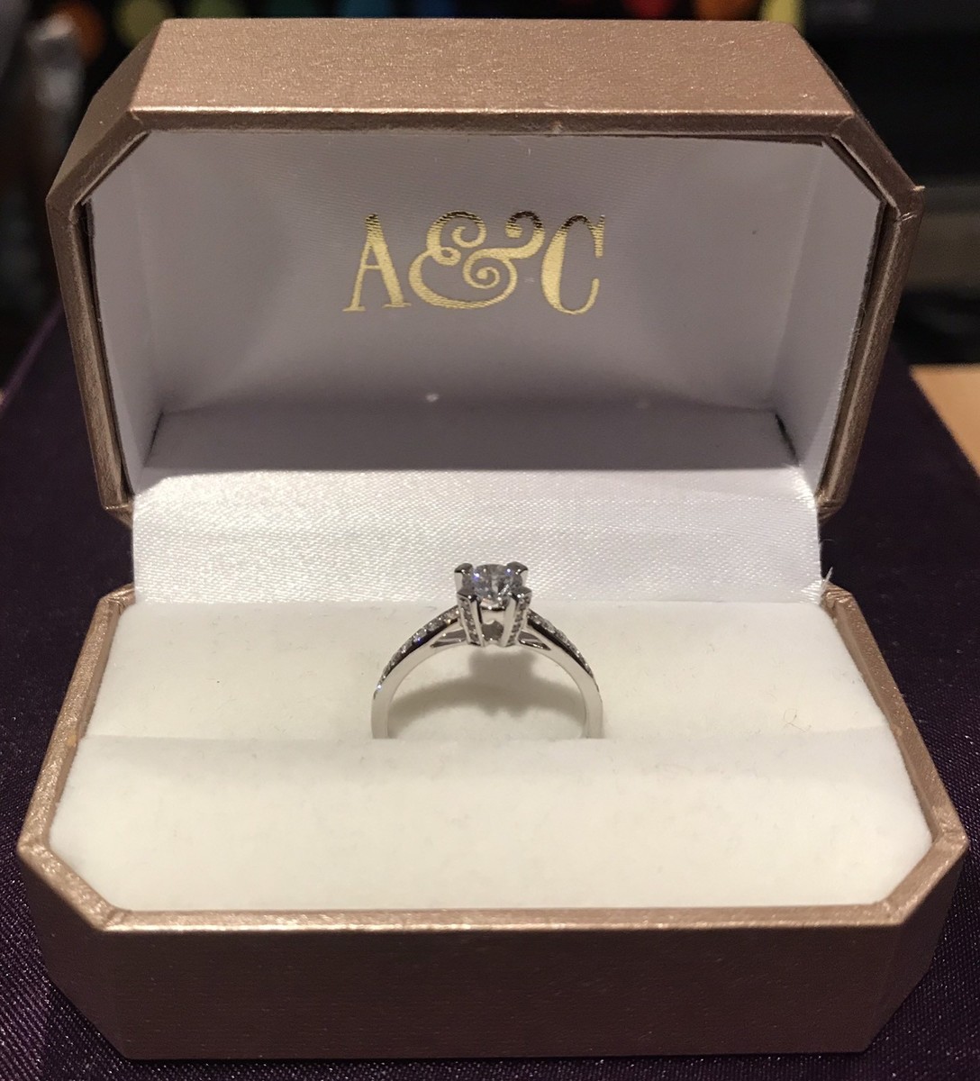 Emerald Cut Angus And Coote Bridal Set Angus Coote 18ct White