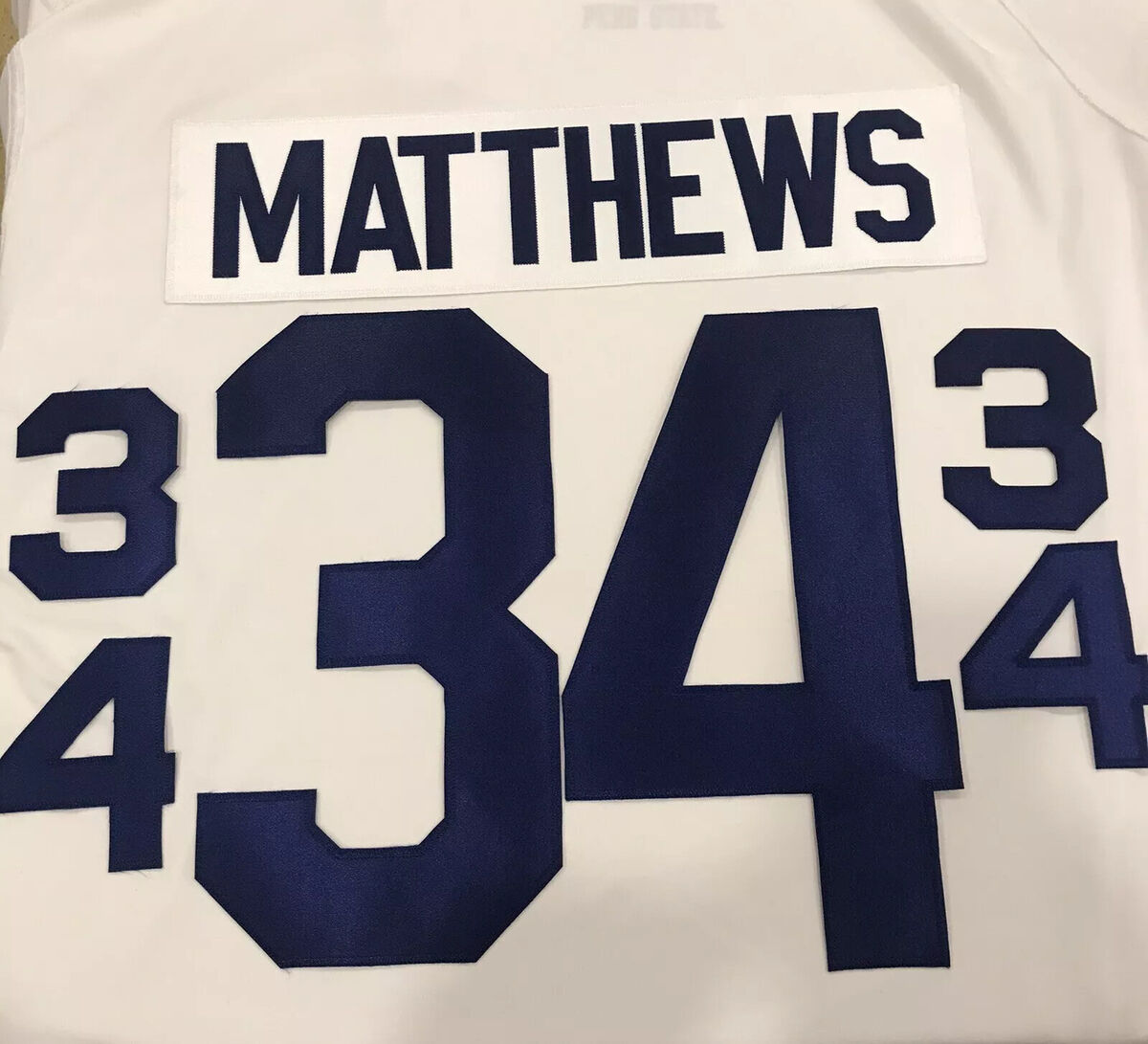 Mitch Marner Toronto Maple Leafs Away Jersey Number Kit Stitched Around Edge