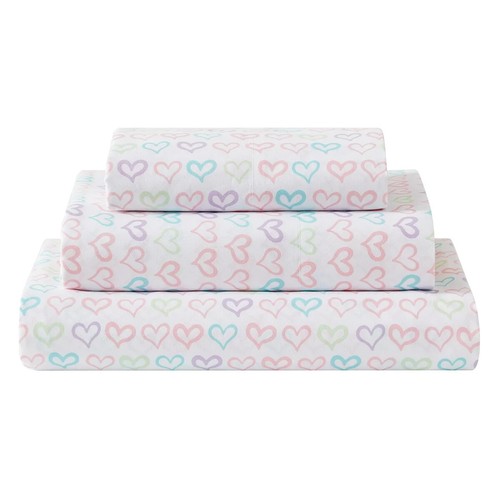 BEDDING SET TWIN XL BEDDING WHITE COMFORTER SHEETS 6 PIECE FOR GIRLS CUTE NEW ~ - Picture 5 of 8