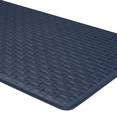KATE AURORA Heavy Duty Navy Non Slip Memory Foam Kitchen Mats - Assorted Sizes