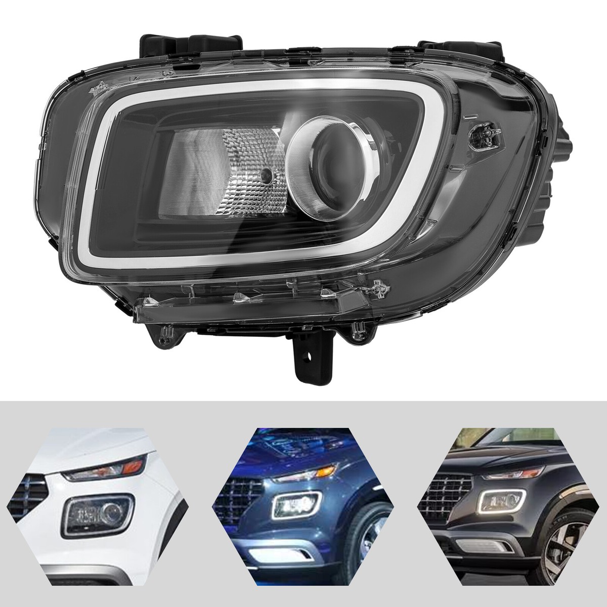 Left Halogen Headlight Fit 2020-2023 Hyundai Venue Driver Side HB3