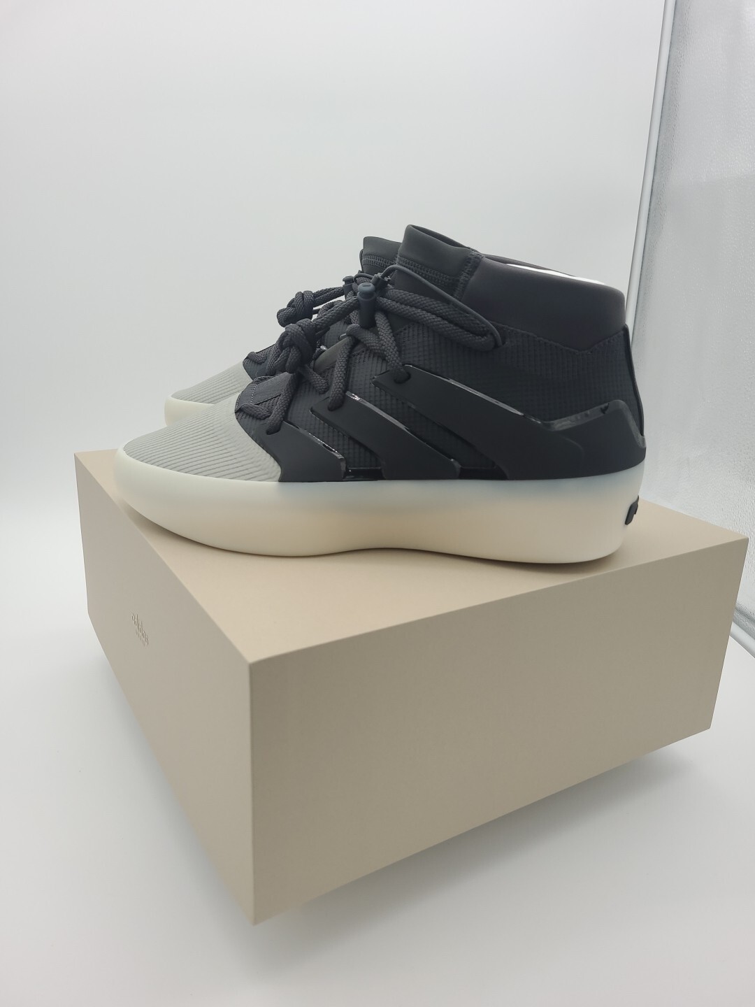 Adidas I Basketball x Fear of God Athletics Mid Carbon Sesame Men's Size 12 NEW thumbnail 8
