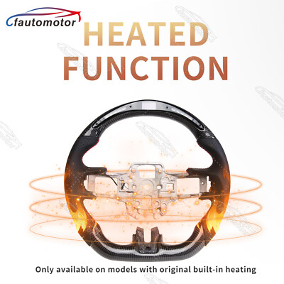 Real Carbon Fiber LED Steering Wheel Fit Ford Mustang GT 2018-2023