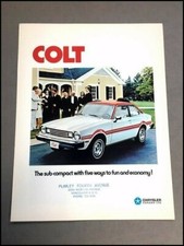1977 Chrysler Dodge Colt Original Vintage Canada Car Sales Brochure Folder
