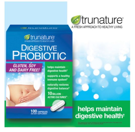 trunature® Digestive Probiotic 10 Billion Active Cultures* 100 Capsules