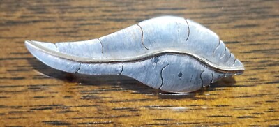 Michael Kirk 14K Gelbgold & Sterling Indianer Feder Anhänger oder Anstecknadel