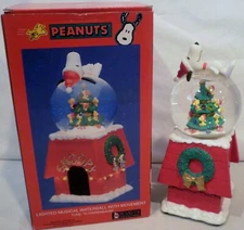 San Francisco Music Box Co Kurt S Adler Peanuts Snoopy Lighted Musical Waterball