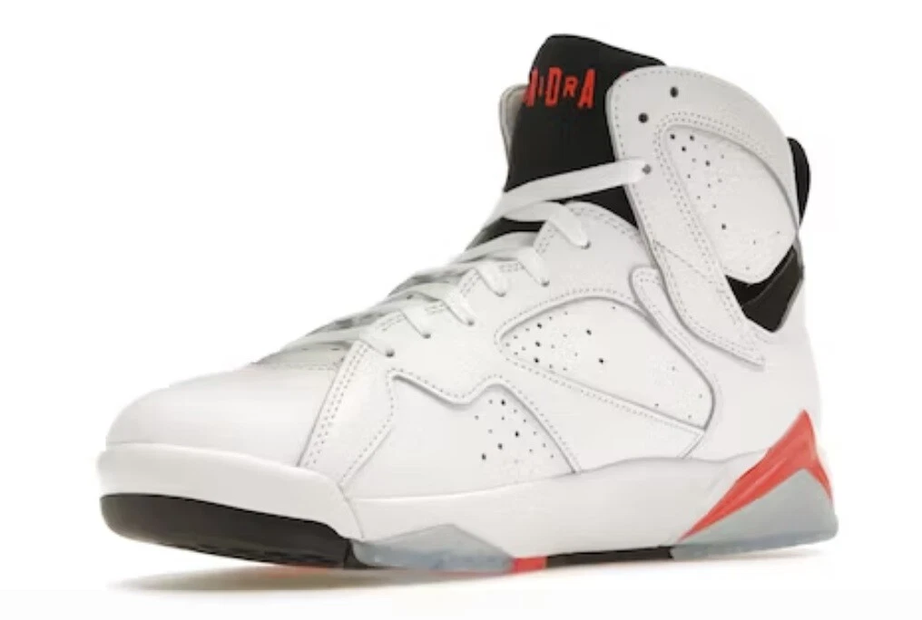 NEW YOUTH NIKE AIR JORDAN 7 RETRO HIGH WHITE CRIMSON BLK GS