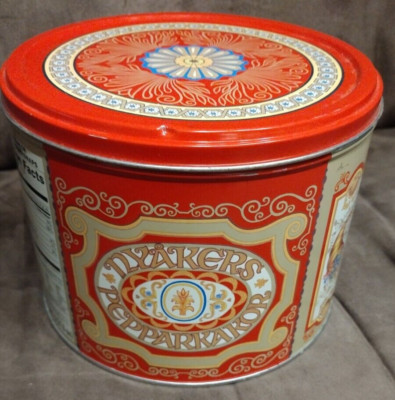 Nyakers Gingerbread Snaps Cookie Tin Finest Ginger Snaps - TIN ONLY - Excellent
