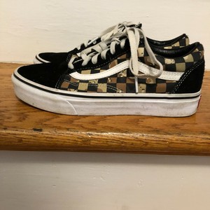 mens checkered vans with laces